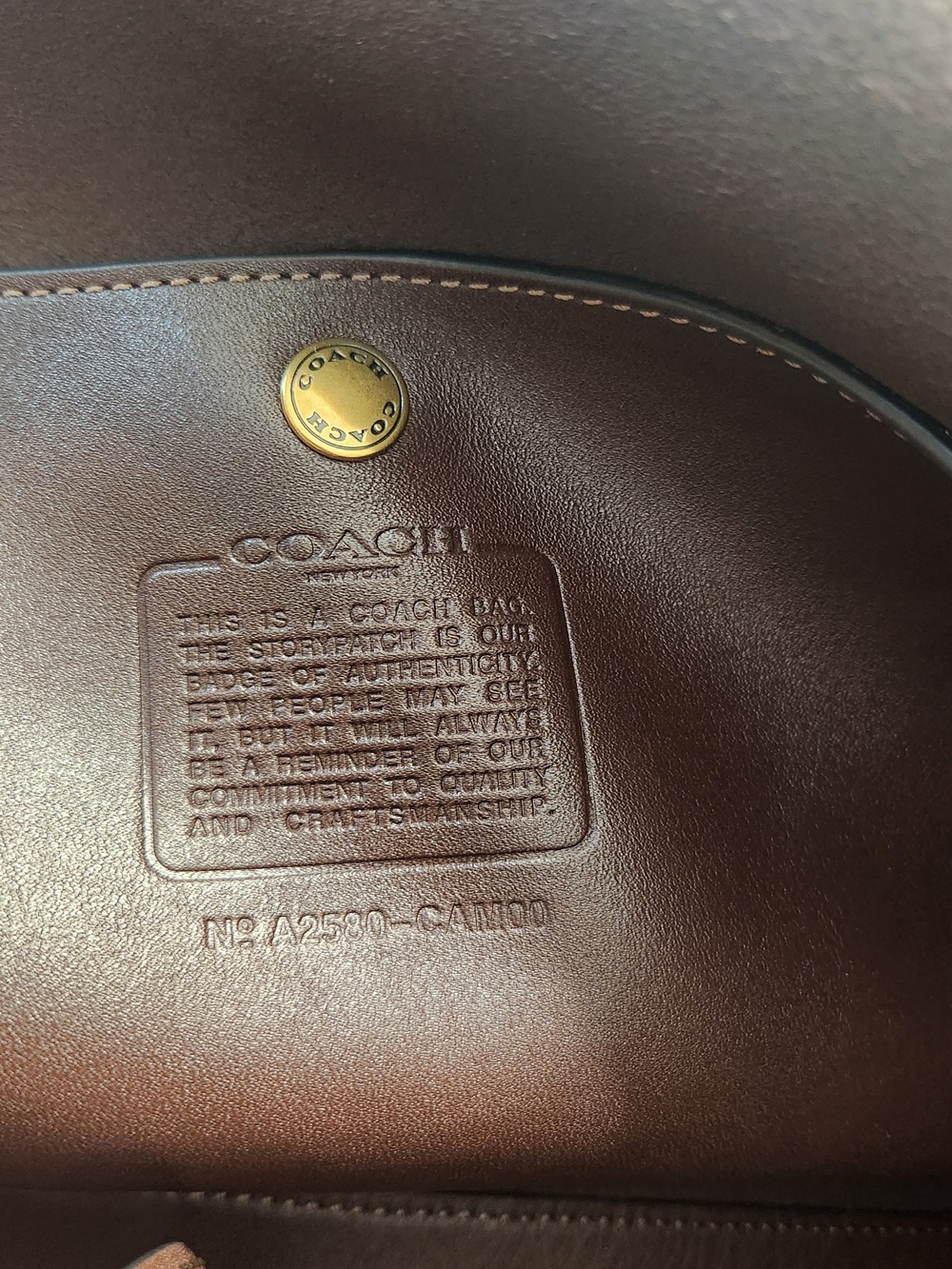 Coach Maple Leather Tote with Brass Hardware - Picture 5 of 6
